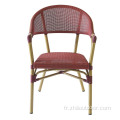 Chaises en osier Rattan French Bistro Table Chaises